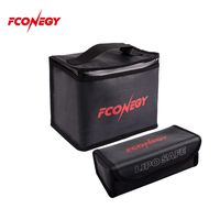 FCONEGY Lipo Battery Safe Bag 2 Packs 2size for Lipo Batterty Charging and Storage, Fire and Water Resistant Transport Bag Fireproof Explosionproof Large Space Lipo Battery Guard
