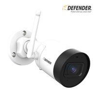Defender IP4MCB1 Guard 4 Megapixel (2K) Resolution Wi-Fi IP Camera with Remote Mobile Viewing, Night Vision, Audio Recording and No Monthly Fees, White
