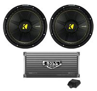 2) New Kicker 44CWCS104 10" 1000W Car Audio Power Subwoofers + 1600W Amplifier
