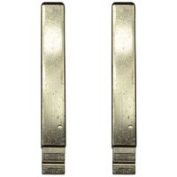 qualitykeylessplus Two Uncut Flip Key Replacements for GM Switchblade Remote Blank Blade with Free KEYTAG