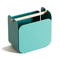 U Brands Metal Pencil Cup, Desktop Accessory, Arc Collection, Green