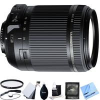 Tamron 18-200mm Di II VC All-in-One Zoom Lens for Nikon Mount Bundle with 62mm Filter, White Balance Card, Memory Card Wallet, Cleaning Kit, Lens Blower, Cloth and Accessories (5 Items)