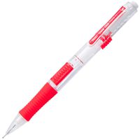 Pentel QUICK CLICK Mechanical Pencil (0.5mm), Red Barrel, Box of 12 Pencils (PD215B)