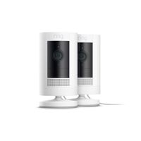 All-new Ring Stick Up Cam Plug-In HD security camera with two-way talk, Works with Alexa - 2-Pack