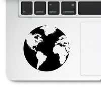 Earth Globe Decal Trackpad, MacBook Decal, Laptop Sticker Compatible with All MacBook Pro, Retina and Air Models