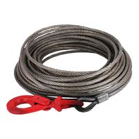 Mophorn Winch Cable 3/8Inchx 75Ft Replacement Wire Rope 4400LBS Fiber Core Self Locking Swivel Hook