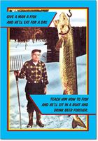 0116 'Give a Man a Fish' - Funny Father's Day Greeting Card with 5" x 7" Envelope by NobleWorks