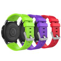 MoKo Band Compatible with Samsung Galaxy Watch 46mm, [3-Pack] 22mm Silicone Replacement Strap Fit Galaxy Gear S3 Classic/Frontier/Ticwatch pro/E2/S2/Huawei Watch GT 46mm - Red & Green & Purple