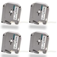 Unismar Compatible with Brother P-Touch M Tape M-K221 M221 MK221 Label Cassette Tape Black on White Use for Brother P-Touch PT-90 PT-M95 PT-70BM PT-70 PT-65 PT-85 Label Maker, 3/8" x 26.2', 4 Pack