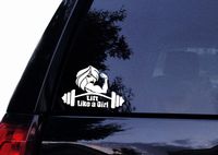 Tshirt Rocket Lift Like a Girl Barbell Decal - Boss Lady Weightlifter Gym Fitness Workout Decal, Laptop Decal, Car Window Sticker (7")