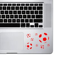 StickAny Palm Series Soccer Ball Pattern Sticker for MacBook Pro, Chromebook, and Laptops (Red)