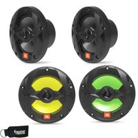 JBL MS65LB - Two Pairs of MS65LB Marine 6.5 Inch Black Two-Way RGB-LED Speakers