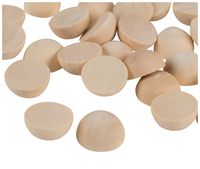 Split Wood Balls - 100-Pack Unfinished Half Wooden Balls, Mini Hemisphere, Half Craft Balls for DIY Projects, Kids Arts and Craft Supplies, 1 Inch Diameter