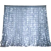 Efavormart 20 ft x 10 ft LED Lights Organza Backdrop Curtain Photography Background Organza Fabric Photo Studio Background - White
