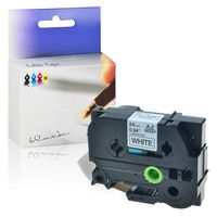 KCMYTONER Compatible for Brother TZe-251 TZe251 TZ-251 TZ251 24mm 1 Inch Laminated Black on White TZ TZe Label Tape Work with P-Touch PT-P700 PT-D600 PT-P750W PT-P900W Label Maker Printers 1 Pack