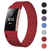 HAPAW Nylon Bands Compatible with Fitbit Charge 3, Soft Adjustable Breathable Sport Replacement Band Accessories Wristband Women Man for Charge 3 / Charge 3 SE Watch