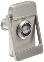 Rockwood 614V.15 Brass Door Knocker with Door Viewer, 2-1/8" Width x 3" Height, Satin Nickel Plated Clear Coated Finish