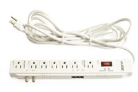 Digital Energy 15 Foot Long 7-Outlet 2400 Joules Surge Protector Power Strip, Heavy Duty 14 AWG Wire, ETL Certified, 15-Ft Long Extension Cord