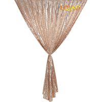 LQIAO Champagne Gold Sequin Curtain Panel Backdrop-W50xH63in Shimmer Sequin Fabric Photography Luxury Curtains for Bedroom Window Curtains Living Room Elegant Drapes One PC, Hook 50x63in(125x170cm))