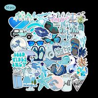 Hydro Flask Stickers Vsco Stickers for Hydro Flask Waterproof Laptop Stickers for Teen Girls Aesthetic Stickers for Water Bottles (Blue)