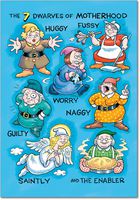0036 'Motherhood Dwarves' - Funny Mother's Day Greeting Card with 5" x 7" Envelope by NobleWorks