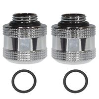 IronBuddy 2 Pack Rigid Tubing Fitting Straight Triple Seal Fitting G1/4" to 10mm ID, 14mm OD Metal and PETG Tubing Fitting for Computer Water Cooling System