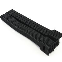 20 pcs Reusable 10 Inches Fastening Zip Cable Ties Straps Hook and Loop Adjuststable Securing Cord Management