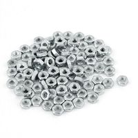 uxcell M2.5 Thread Dia 304 Stainless Steel Metric Hex Nut Screw Cap Fastener Silver Tone 100pcs