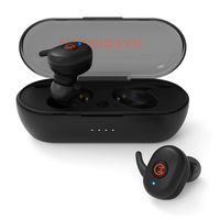HyperGear Active True Wireless Earbuds & Portable Charging Case, Quick-Pair Sweatproof Secure Fit. Touch Control Earbuds to Play Music + Calls, Activate Siri with Noise-Cancelling Microphone [Black]