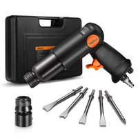 TACKLIFE Air Hammer 3500 BPM, Standard 0.4 Round Shank, Quick-Change Retainer without Removing, Anti-Slip Rubber Grip, Pneumatic Shovel Hammer with Case | TK7809