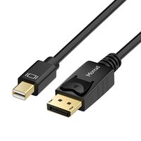 Moread Mini DisplayPort to DisplayPort Cable, 10 Feet, Gold-Plated Thunderbolt to DisplayPort (Mini DP to DP) Display Cable 4K Resolution Ready - Black