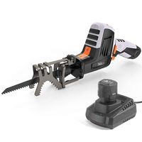 TACKLIFE 12V MAX Reciprocating Saw with Clamping Jaw, Cordless Reciprocating Saw kit with Battery Indicator, Step-less Variable Speed, 1500mAh Lithium-Ion Battery, 1 Hour Fast Charger - RES001