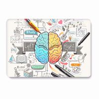 MacBook Pro Retina 12 Inch Case, Funut Matte Rubber Coated Soft Touch Plastic Hard Case Shell Fashion Style for MacBook Retina 12 Inch A1534, Cartoon Brain