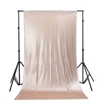 TRLYC Champagne Sequin Wedding Backdrop Sequin Curtain-7FT x 7.5FT