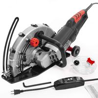 XtremepowerUS 2600W Electric 14" Disc Cutter Circular Saw Concrete Saw Power Angle Cutter Wet/Dry Circular Blade w/Guide Roller