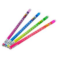 Pi Pencil Assortment - (48) Per Pack - Assorted Colors - Round Pencil with Eraser, 2 Lead, For Children, Adults, Children's Gift Bags, Carnival Prizes