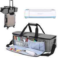 Luxja Carrying Bag Compatible with Cricut Die-Cutting Machine and Supplies, Tote Bag Compatible with Cricut Explore Air (Air2) and Maker (Bag Only, Patent Pending), Gray