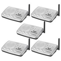 Wireless Intercom System Hosmart 1/2 Mile Long Range 7-Channel Security Wireless Intercom System for Home or Office (2019 New vesion) [5 Station Sliver]