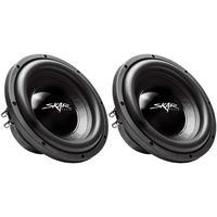 (2) Skar Audio IX-10 D2 10" 400W Max Power Dual 2 Ohm Car Subwoofers, Pair of 2