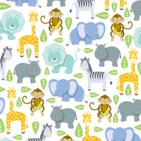 Jillson Roberts 24 Sheet-Count Premium Printed Tissue Paper Available in 15 Different Designs, Baby Shower Zoo
