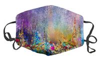 Dust Face Mask for Dust Mouth Mask Anti-Dust Mask Adjustable Earloop Face Mask (Abstract Floral Watercolor Painting)