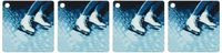 3dRose Figure Skating, Skates - Key Chains, 2.25 x 4.5 inches, set of 4 (kc_1014_2)