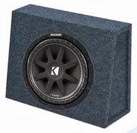 Kicker 10C104 10" 300W 4-Ohm Car Audio Subwoofer Sub + Slim Shallow Truck Box