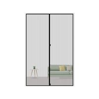 MAGZO Magnetic Screen Door 38 x 82, Reinforced Fiberglass Mesh Curtain Back Door Mesh with Full Frame Hook&Loop Fits Door Size up to 38"x82" Max-Grey