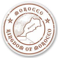 2 x 10cm- 100mm Morocco Travel Vinyl SELF ADHESIVE STICKER Decal Laptop Travel Luggage Car iPad Sign Fun #4251