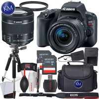 Canon EOS Rebel SL2 DSLR Camera w/ 18-55mm Lens + 32GB Card + Basic Photo Accessory Bundle