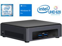 Intel NUC NUC7i7DNKE Mini PC/HTPC, Intel Quad-Core i7-8650U 1.9GHz Upto 4.2GHz, 16GB DDR4, 512GB NVMe SSD, 4k Support, Dual Monitor Capable, WiFi, Bluetooth, Windows 10 Pro 64Bit