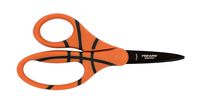 Fiskars 134302-1002 5 Inch Kids Scissors NonStick Basketball, Pointed