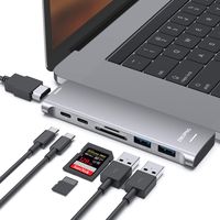 7 in 1 USB C Hub Adapter for MacBook Pro 2019/2018/2017/2016, MacBook Air 2018/2019 with 4K HDMI,40 Gbps Thunderbolt 3, 100W USBC Power Delivery, 2 USB 3.0 Ports and SD Micro SD Card Reader (5Gbps)