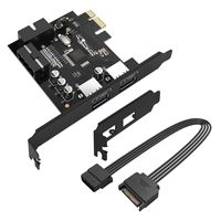 ORICO Super-Speed USB 3.0 PCI-E Expansion Card Adapter PCI-E USB 3.0 HUB Controller Adapter Card (PVU3-2O2I-V1) [Update Version]